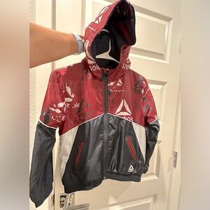 Boys Sport jacket size M for 8 years old. Blue,red and white!Very light&comfy